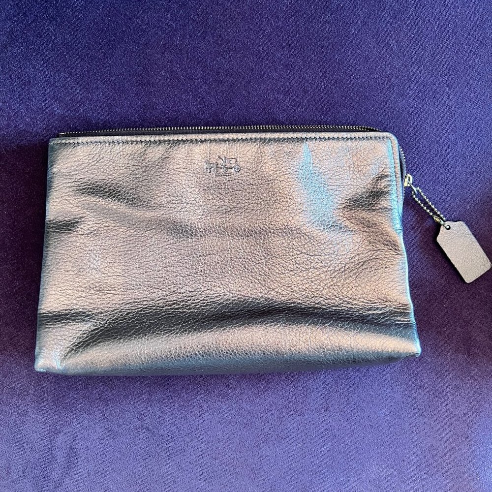 Coach gold Leather Cosmetic Bag